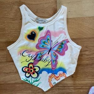 Urban Outfitters “Cry Baby” spray paint tshirt